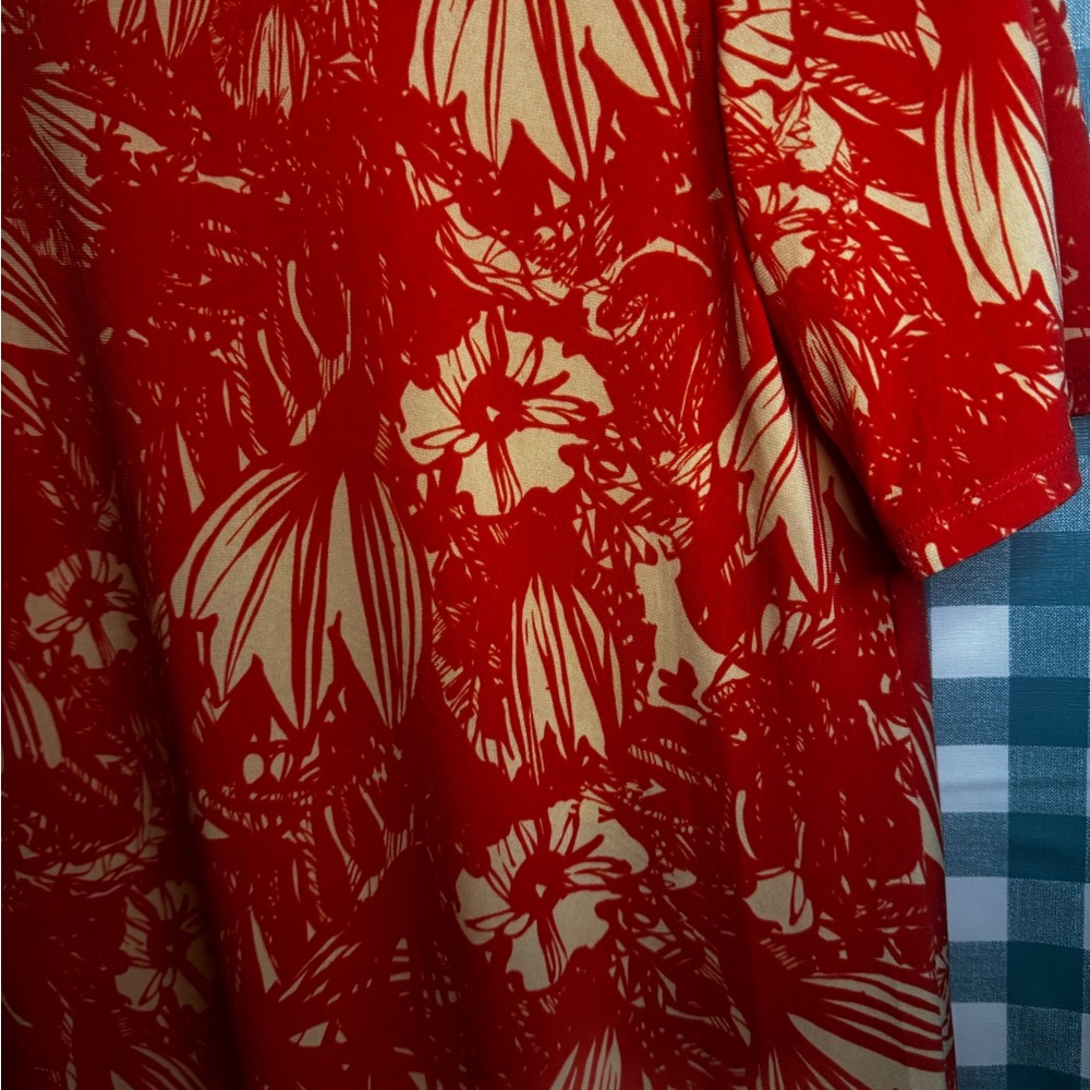 Vince Camuto Orange and Cream Dress - Picture 2 of 4
